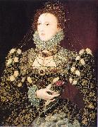 Nicholas Hilliard Elizabeth I, the oil painting on canvas